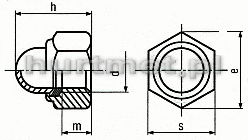 NAKRTKA KOPAKOWA M6 DIN 986 A2 SAMOHAMOWNA   