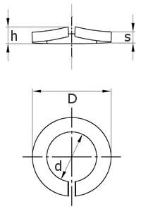 PODKADKA SPRʯYSTA UKOWA POD M8 DIN 128 A2    