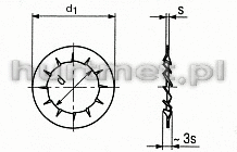 PODKADKA ZBKOWANA 8,4MM DIN 6798J A2 POD M8   